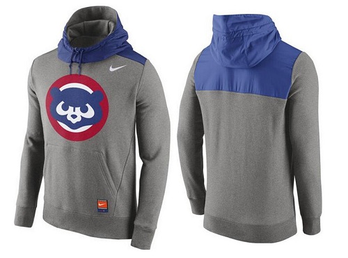 MLB Men's Chicago Cubs Nike Gray Cooperstown Collection Hybrid Pullover  Hoodie