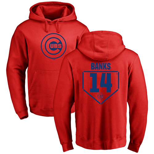 MLB Nike Chicago Cubs #14 Ernie Banks Red RBI Pullover Hoodie
