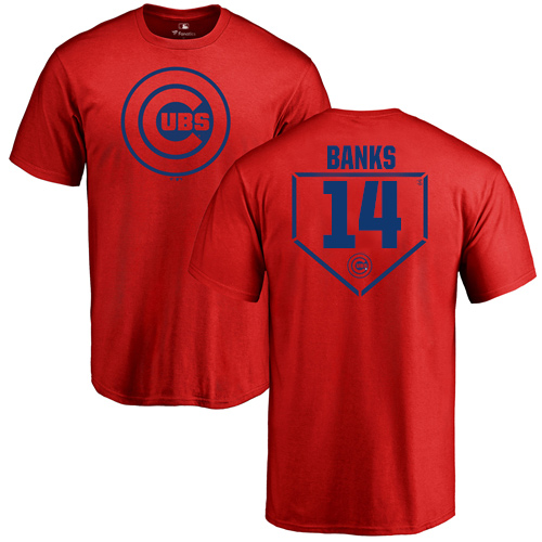 MLB Nike Chicago Cubs #14 Ernie Banks Red RBI T-Shirt