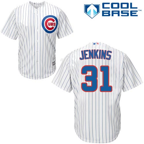 Men's Majestic Chicago Cubs #31 Fergie Jenkins Replica White Home Cool Base MLB Jersey