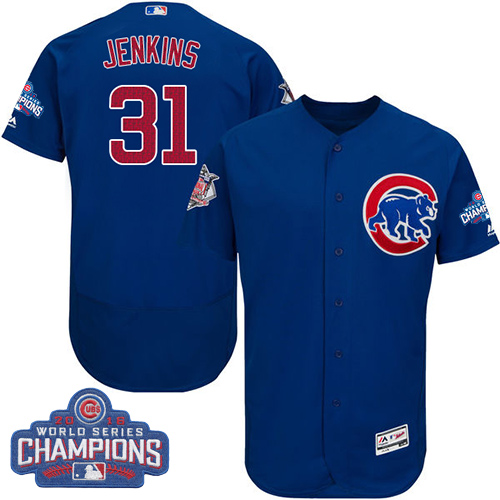 Men's Majestic Chicago Cubs #31 Fergie Jenkins Royal Blue 2016 World Series Champions Flexbase Authentic Collection MLB Jersey