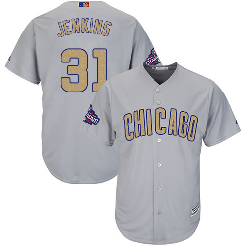 Women's Majestic Chicago Cubs #31 Fergie Jenkins Authentic Gray 2017 Gold Champion MLB Jersey