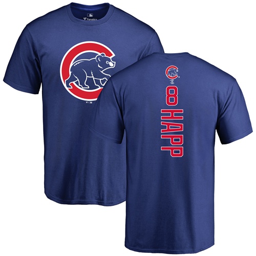 MLB Nike Chicago Cubs #8 Ian Happ Royal Blue Backer T-Shirt