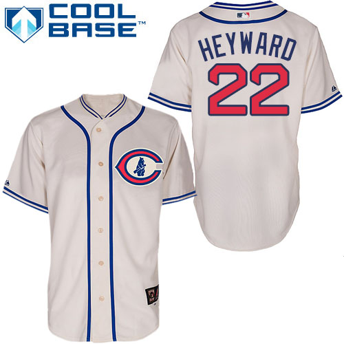 Men's Majestic Chicago Cubs #22 Jason Heyward Authentic Cream 1929 Turn Back The Clock MLB Jersey
