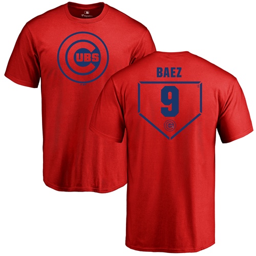MLB Nike Chicago Cubs #9 Javier Baez Red RBI T-Shirt