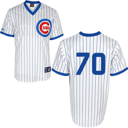 Men's Majestic Chicago Cubs #70 Joe Maddon Authentic White 1988 Turn Back The Clock Cool Base MLB Jersey