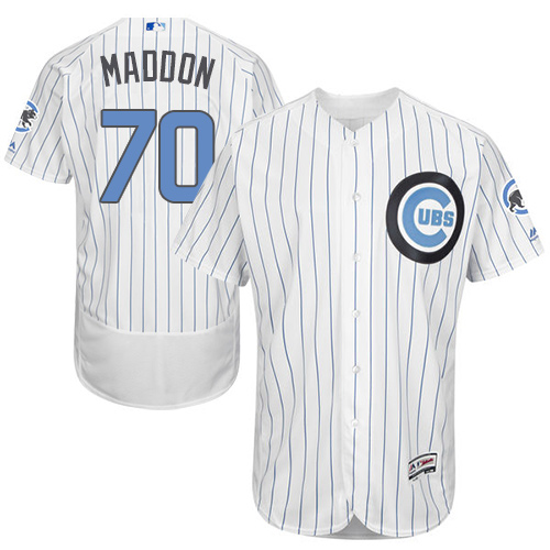 Men's Majestic Chicago Cubs #70 Joe Maddon Authentic White 2016 Father's Day Fashion Flex Base MLB Jersey