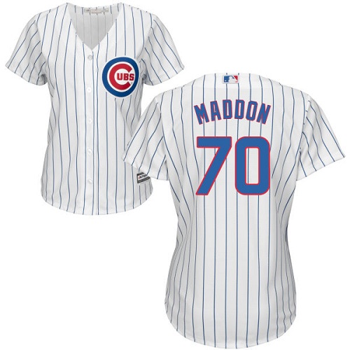 Women's Majestic Chicago Cubs #70 Joe Maddon Authentic White Home Cool Base MLB Jersey