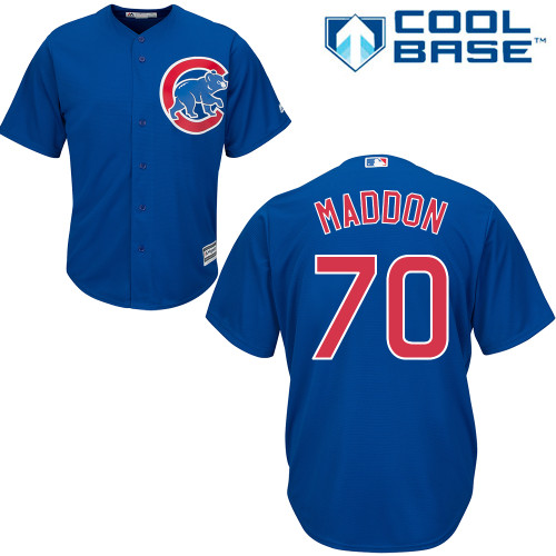 Youth Majestic Chicago Cubs #70 Joe Maddon Authentic Royal Blue Alternate Cool Base MLB Jersey