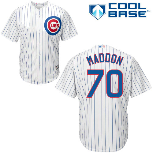 Youth Majestic Chicago Cubs #70 Joe Maddon Authentic White Home Cool Base MLB Jersey