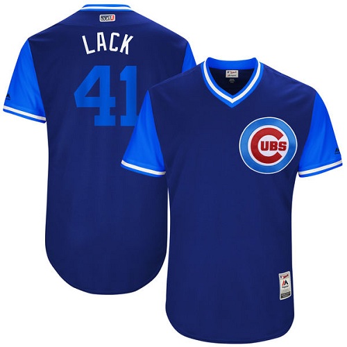 Men's Majestic Chicago Cubs #41 John Lackey 