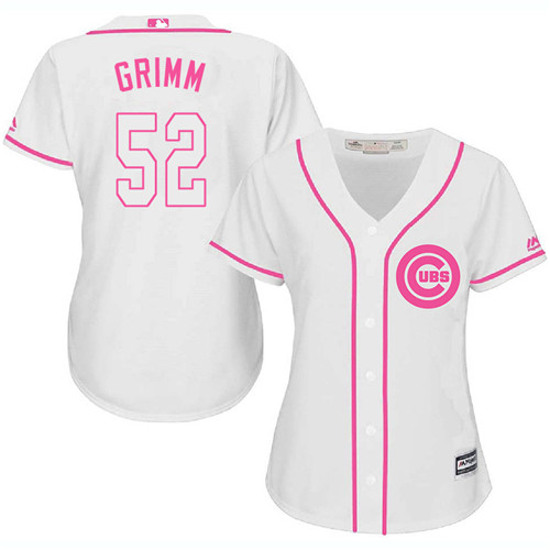 Women's Majestic Chicago Cubs #52 Justin Grimm Authentic White Fashion MLB Jersey