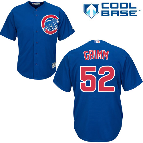 Youth Majestic Chicago Cubs #52 Justin Grimm Authentic Royal Blue Alternate Cool Base MLB Jersey