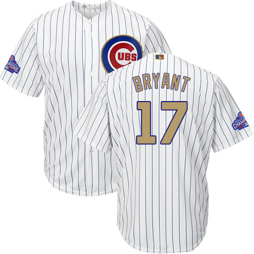 Kris Bryant Chicago Cubs Youth World Series Champions Cool Base White Replica Jersey 