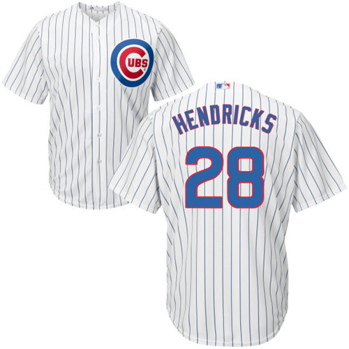 Men's Majestic Chicago Cubs #28 Kyle Hendricks Replica White Home Cool Base MLB Jersey