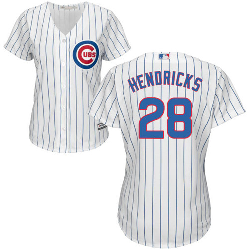 Women's Majestic Chicago Cubs #28 Kyle Hendricks Authentic White Home Cool Base MLB Jersey