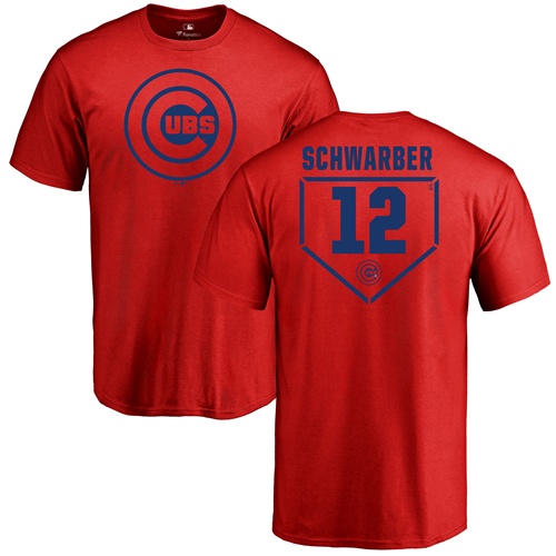 MLB Nike Chicago Cubs #12 Kyle Schwarber Red RBI T-Shirt