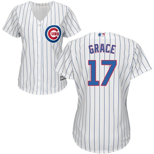 Women's Majestic Chicago Cubs #17 Mark Grace Authentic White Home Cool Base MLB Jersey