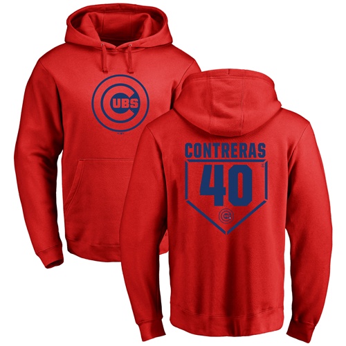 MLB Nike Chicago Cubs #40 Willson Contreras Red RBI Pullover Hoodie